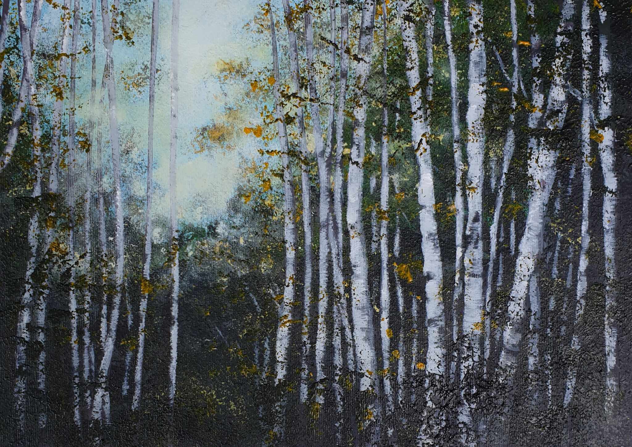 Birches-acrylic